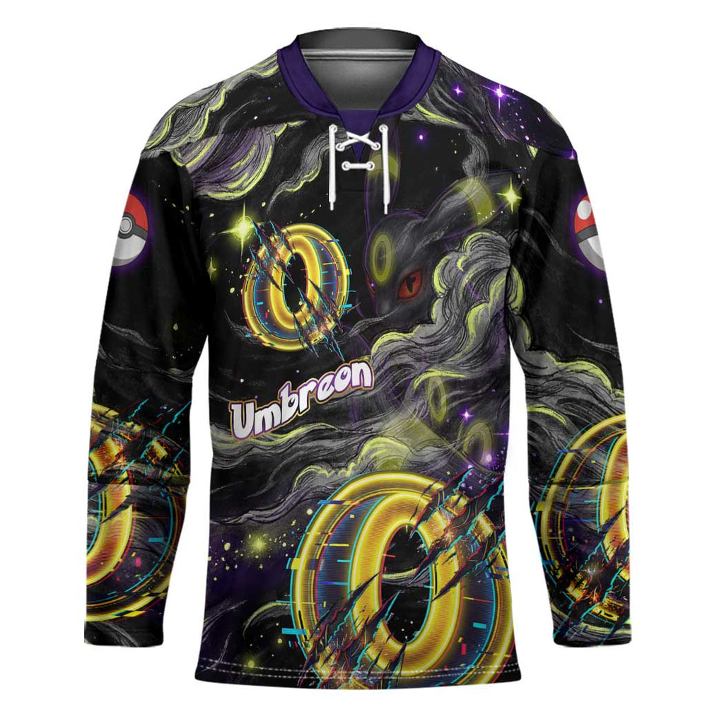 Umbreon Hockey Jersey Cosmic Neon Galaxy Art