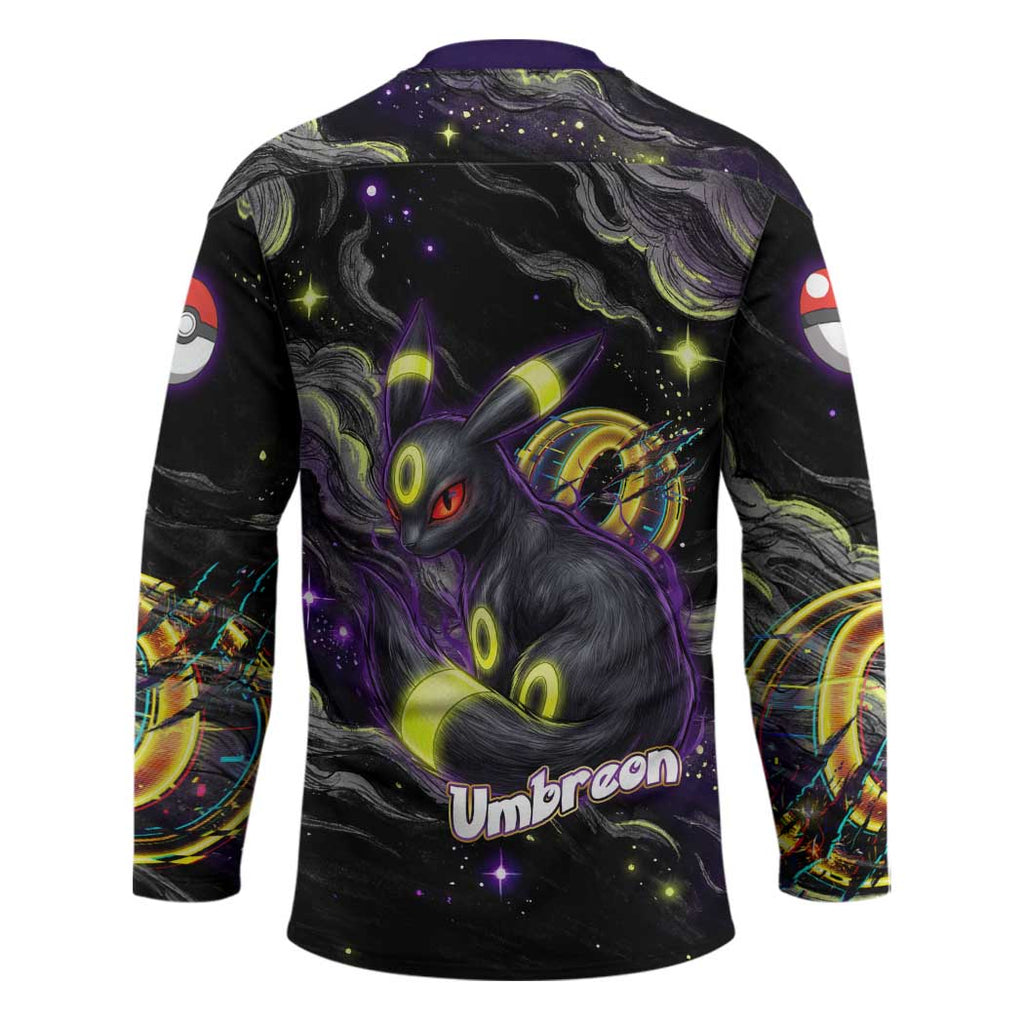 Umbreon Hockey Jersey Cosmic Neon Galaxy Art