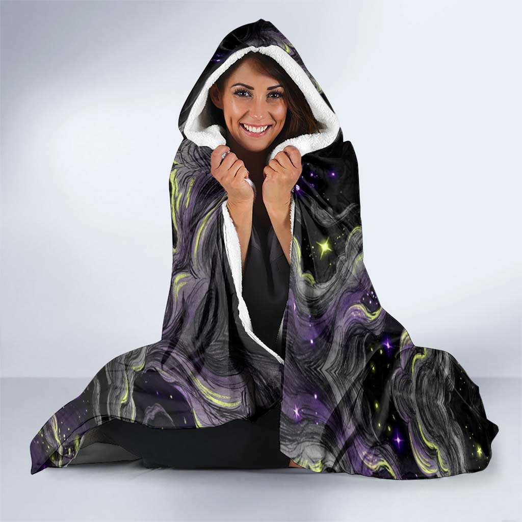 Umbreon Hooded Blanket Cosmic Neon Galaxy Art