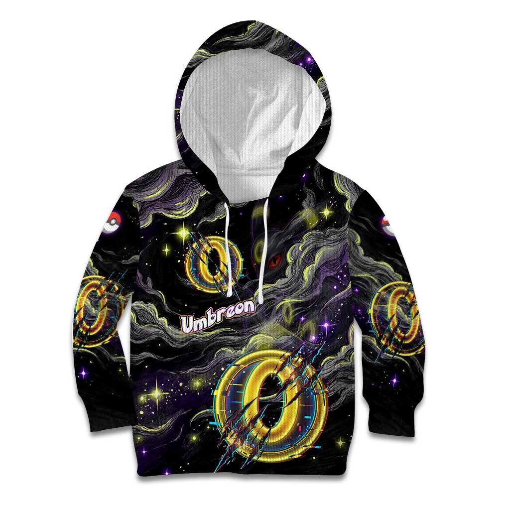 Umbreon Kid Hoodie Cosmic Neon Galaxy Art