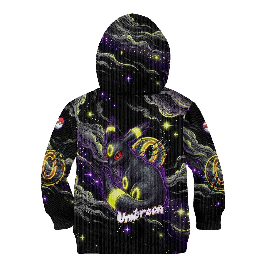 Umbreon Kid Hoodie Cosmic Neon Galaxy Art