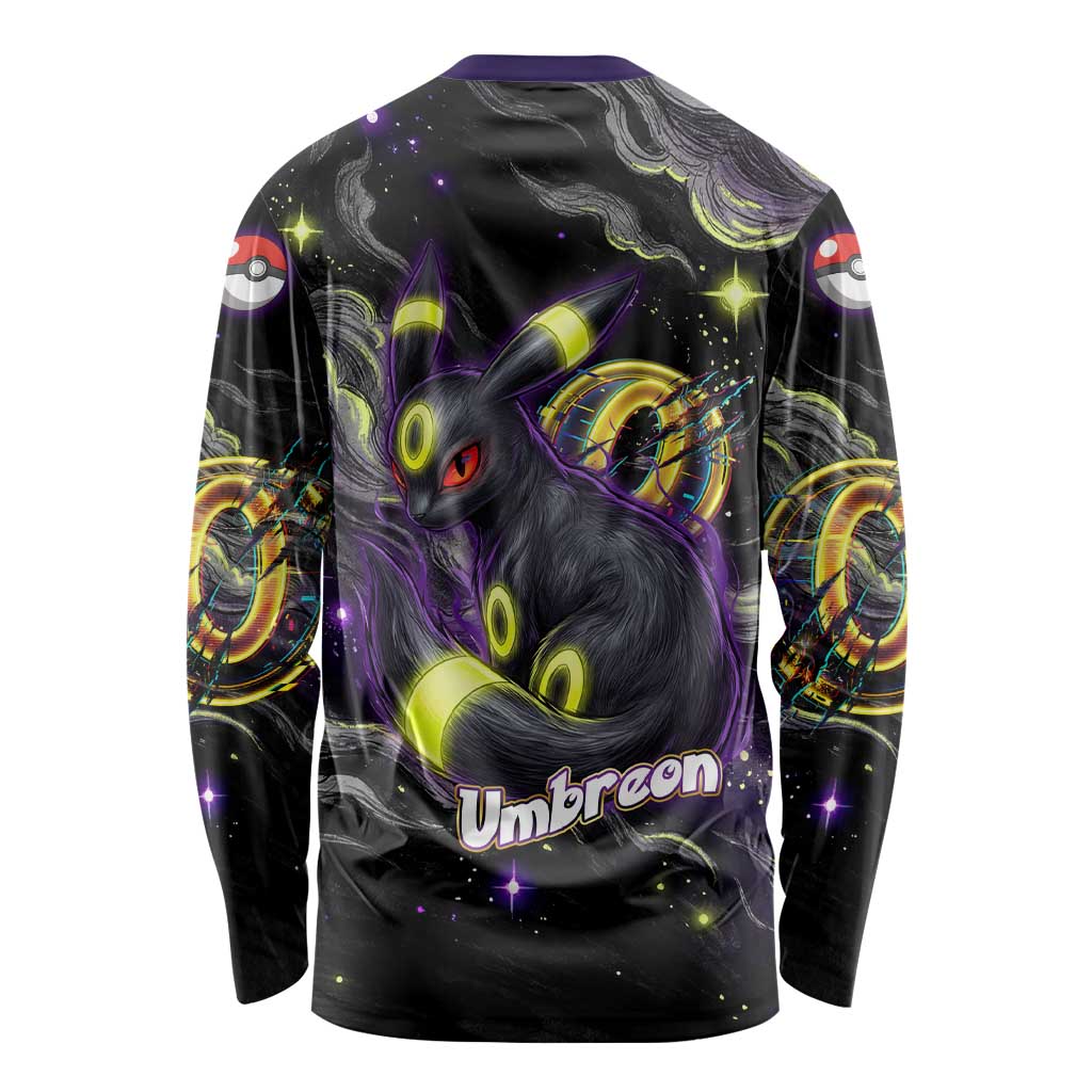 Umbreon Long Sleeve Shirt Cosmic Neon Galaxy Art