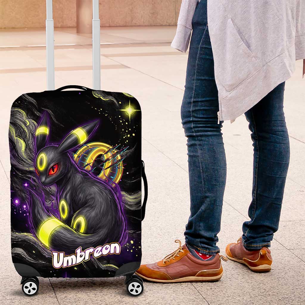 Umbreon Luggage Cover Cosmic Neon Galaxy Art