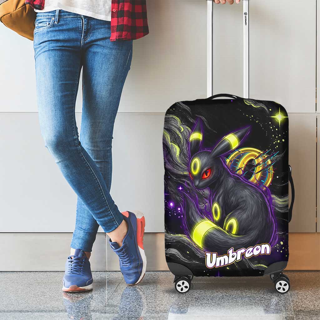 Umbreon Luggage Cover Cosmic Neon Galaxy Art