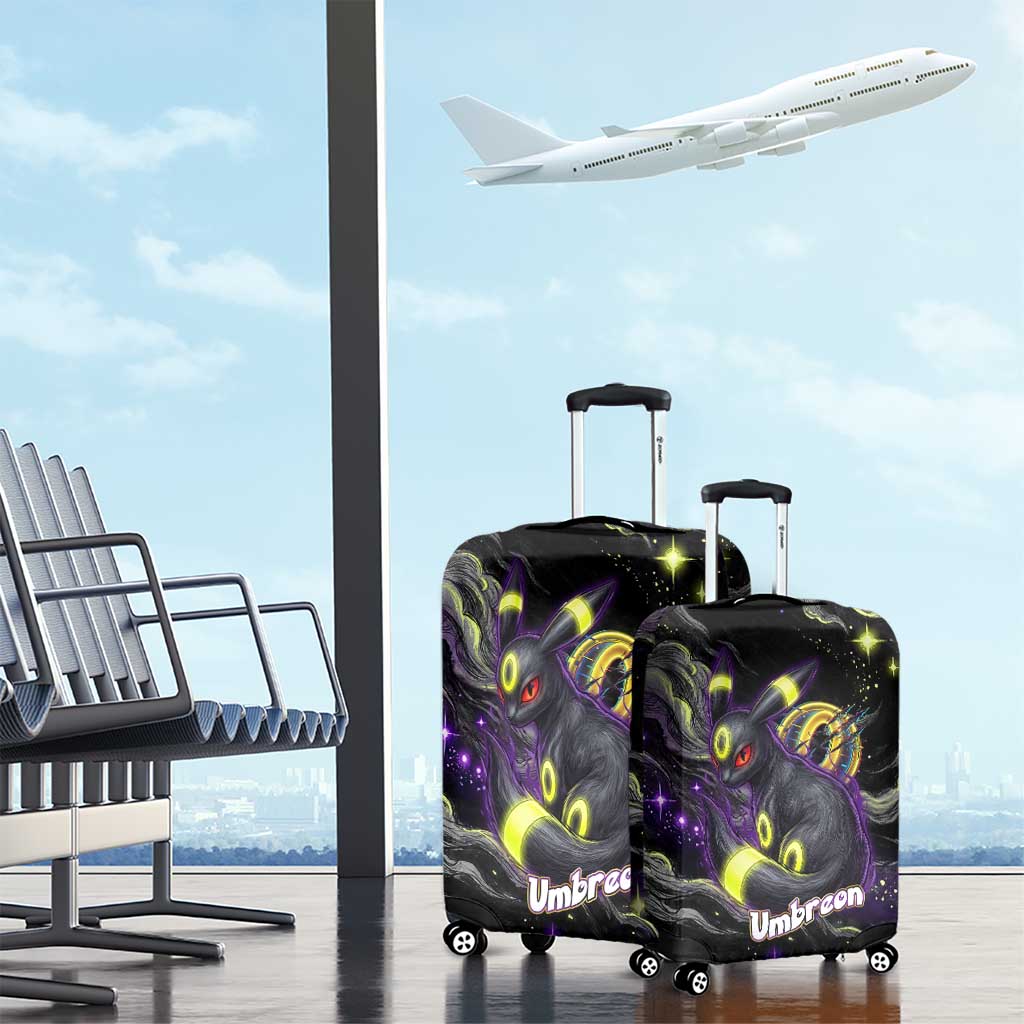 Umbreon Luggage Cover Cosmic Neon Galaxy Art