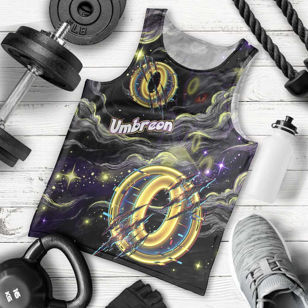 Umbreon Men Tank Top Cosmic Neon Galaxy Art