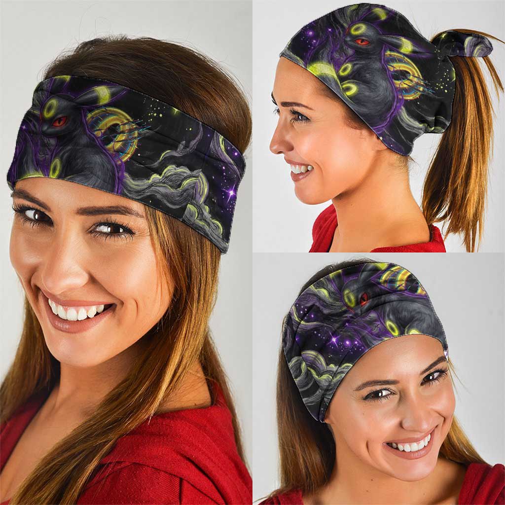 Umbreon Neck Gaiter Cosmic Neon Galaxy Art