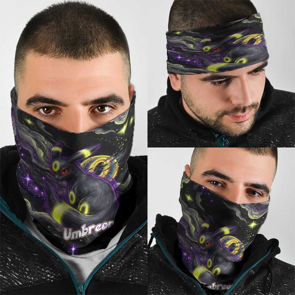 Umbreon Neck Gaiter Cosmic Neon Galaxy Art
