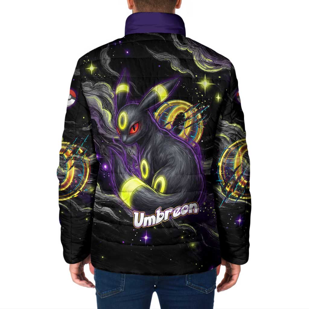 Umbreon Padded Jacket Cosmic Neon Galaxy Art