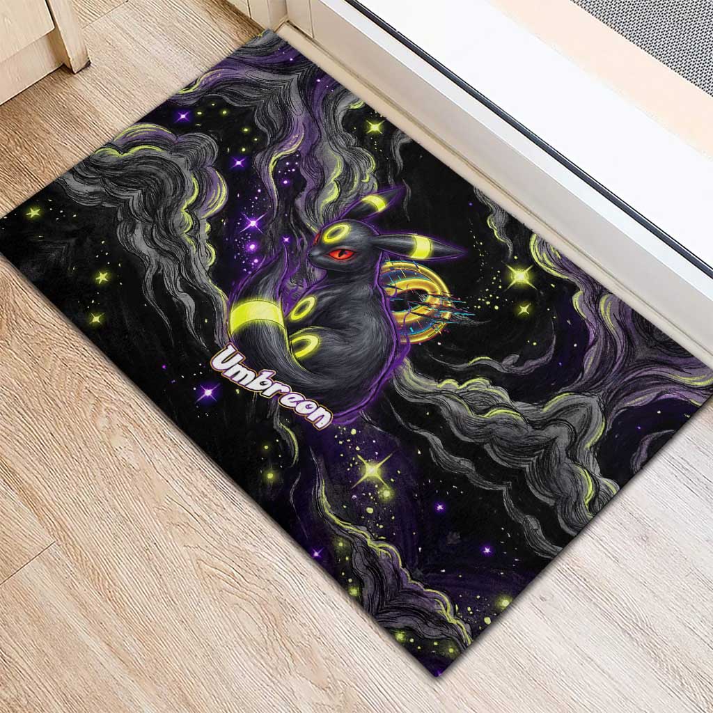 Umbreon Rubber Doormat Cosmic Neon Galaxy Art
