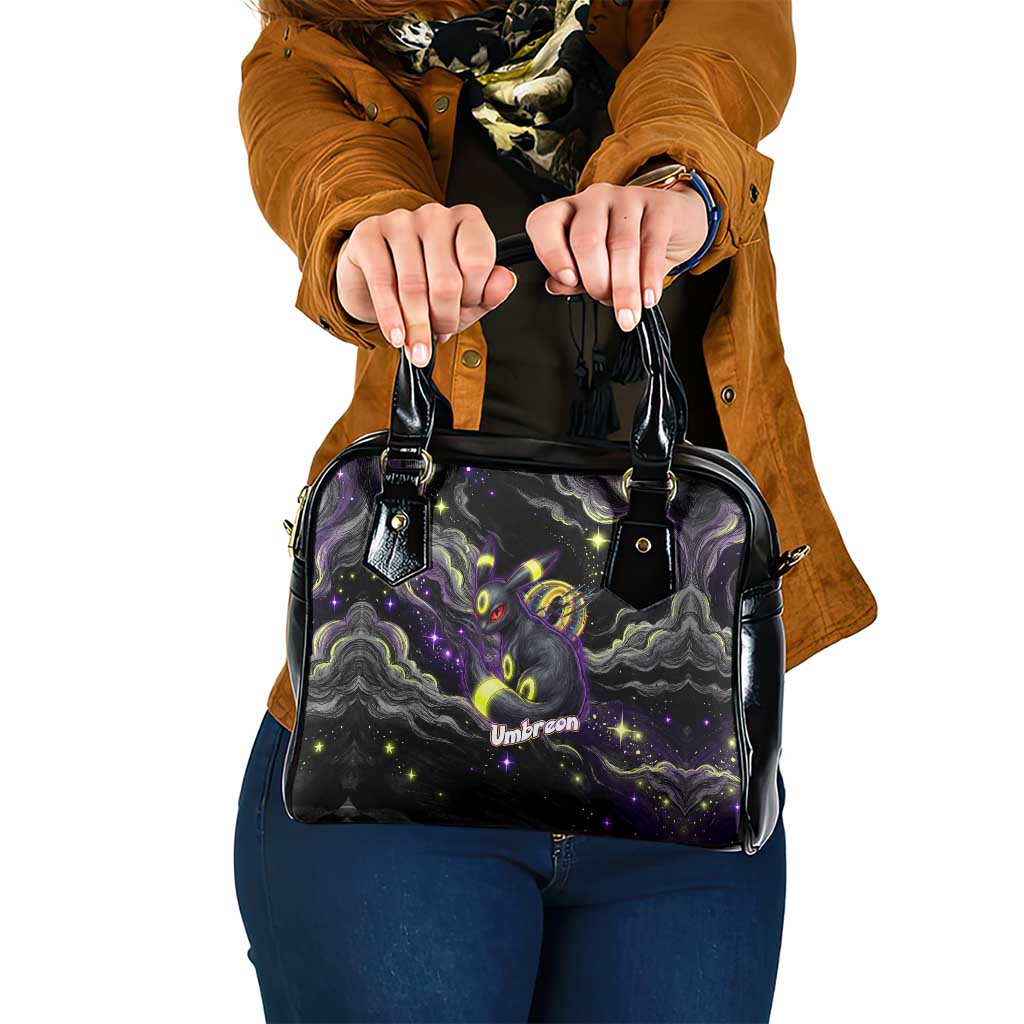 Umbreon Shoulder Handbag Cosmic Neon Galaxy Art