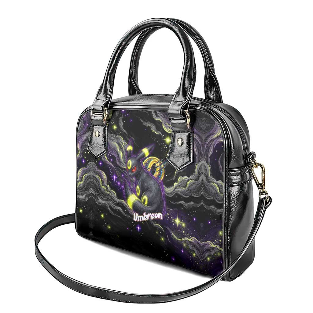 Umbreon Shoulder Handbag Cosmic Neon Galaxy Art