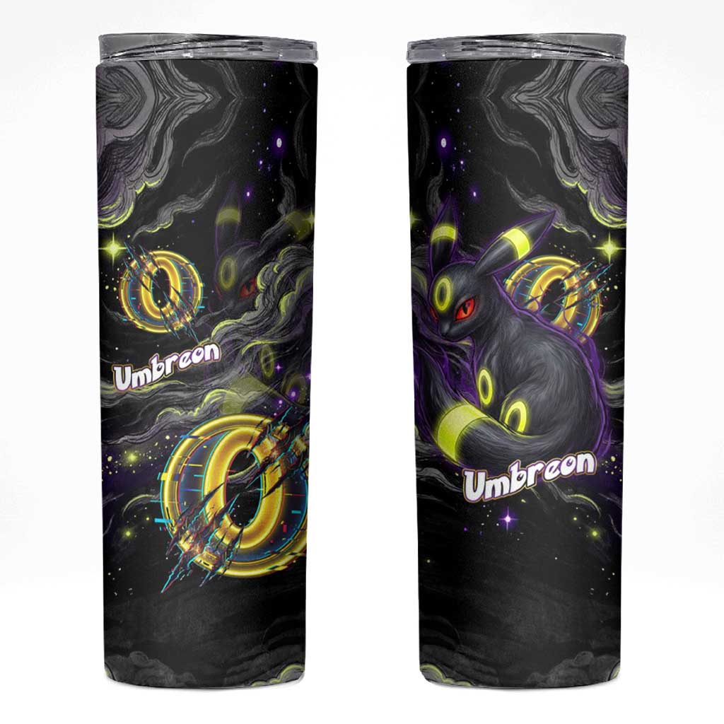 Umbreon Skinny Tumbler Cosmic Neon Galaxy Art