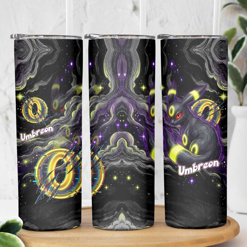 Umbreon Skinny Tumbler Cosmic Neon Galaxy Art