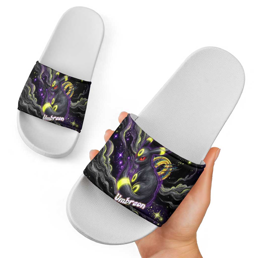 Umbreon Slide Sandals Cosmic Neon Galaxy Art