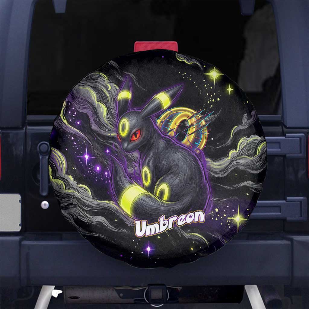 Umbreon Spare Tire Cover Cosmic Neon Galaxy Art