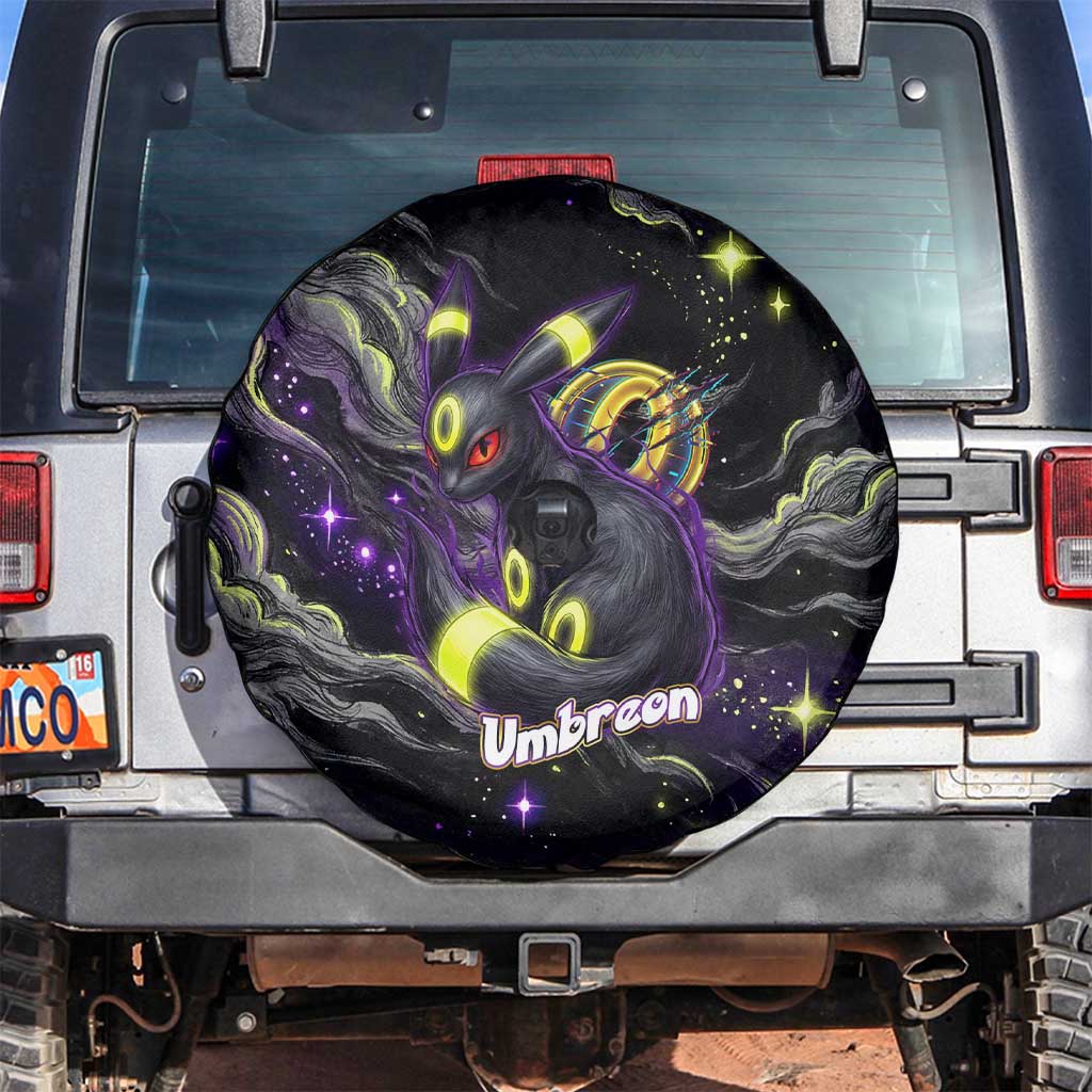 Umbreon Spare Tire Cover Cosmic Neon Galaxy Art