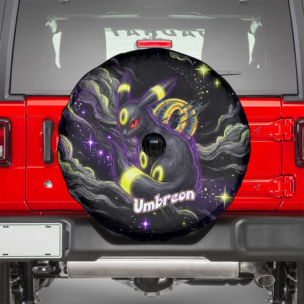 Umbreon Spare Tire Cover Cosmic Neon Galaxy Art