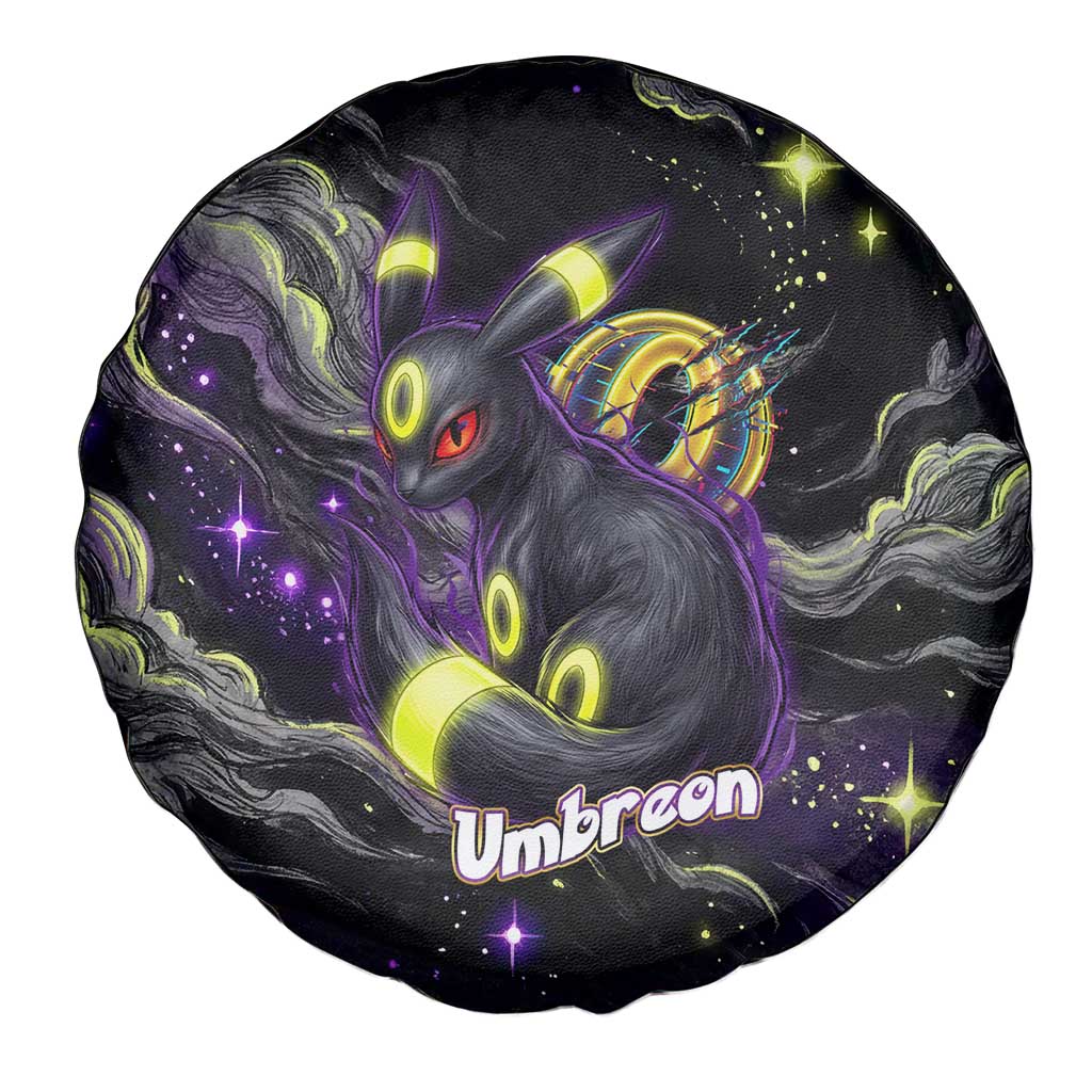 Umbreon Spare Tire Cover Cosmic Neon Galaxy Art