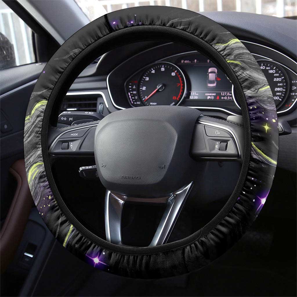 Umbreon Steering Wheel Cover Cosmic Neon Galaxy Art
