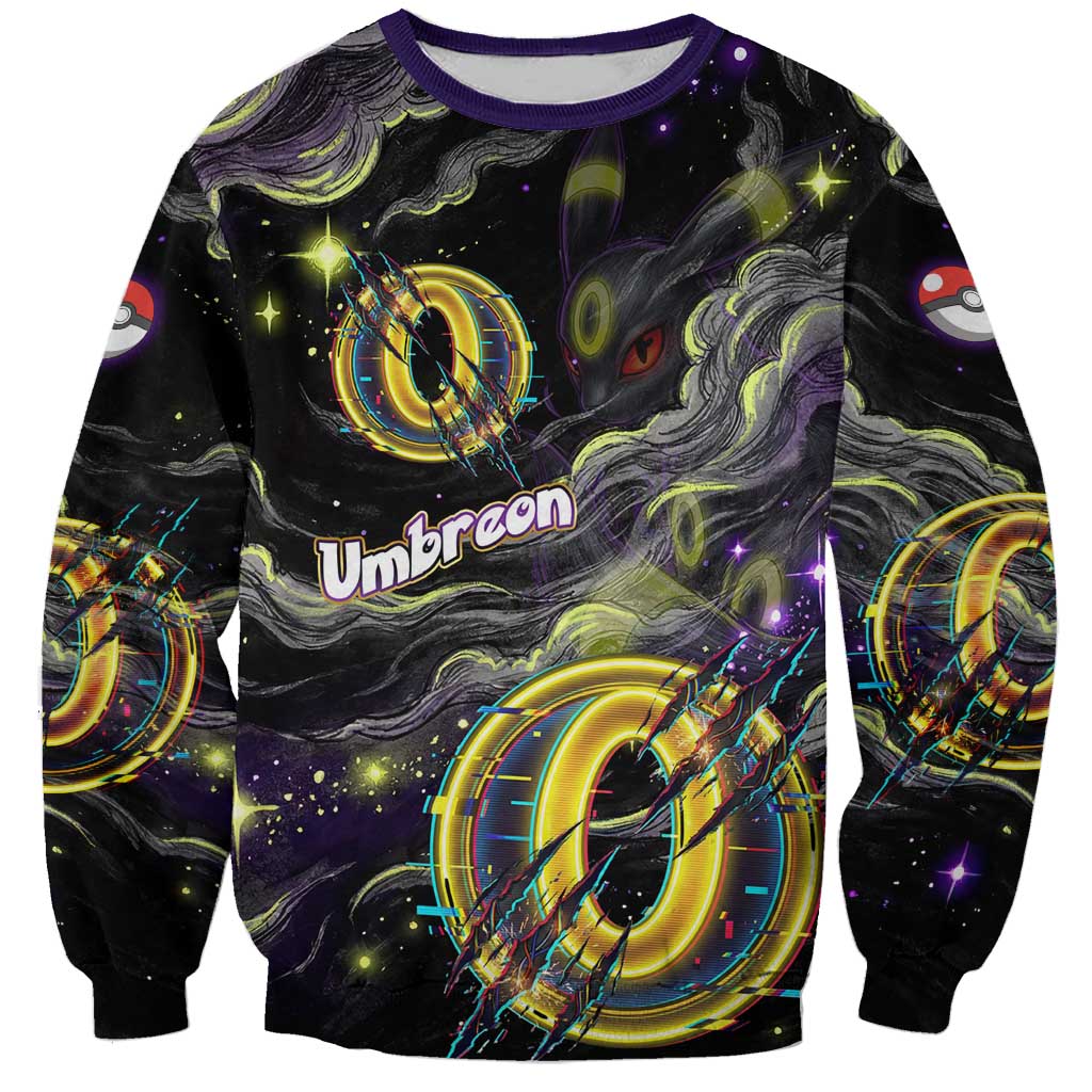 Umbreon Sweatshirt Cosmic Neon Galaxy Art
