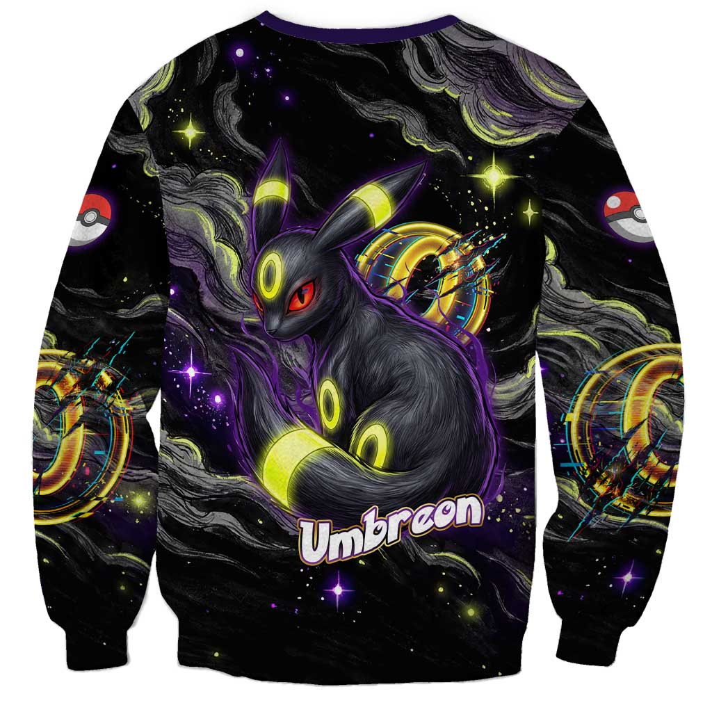 Umbreon Sweatshirt Cosmic Neon Galaxy Art