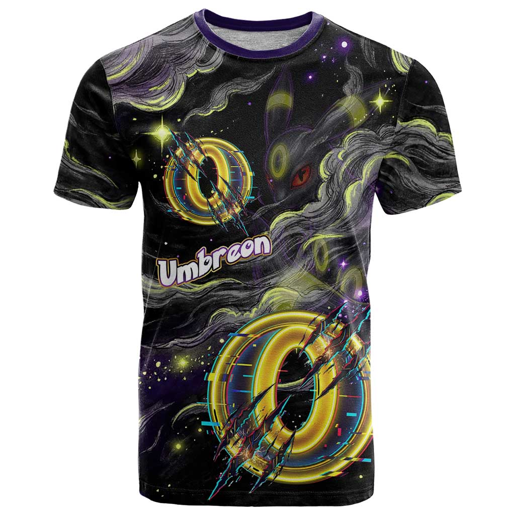 Umbreon T Shirt Cosmic Neon Galaxy Art