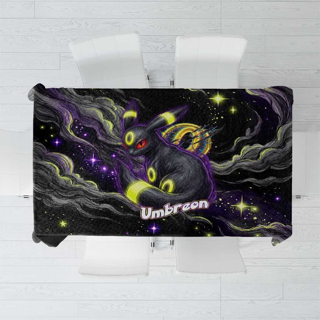 Umbreon Tablecloth Cosmic Neon Galaxy Art