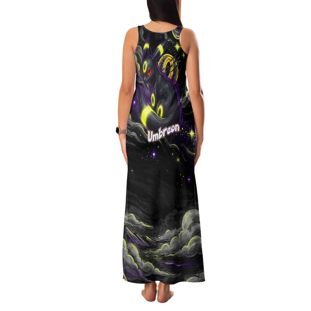 Umbreon Tank Maxi Dress Cosmic Neon Galaxy Art