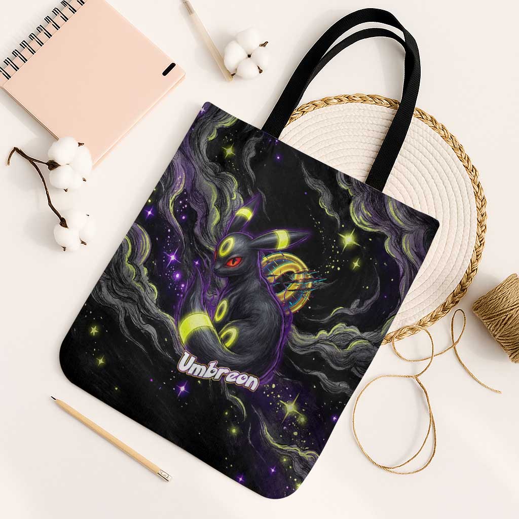 Umbreon Tote Bag Cosmic Neon Galaxy Art
