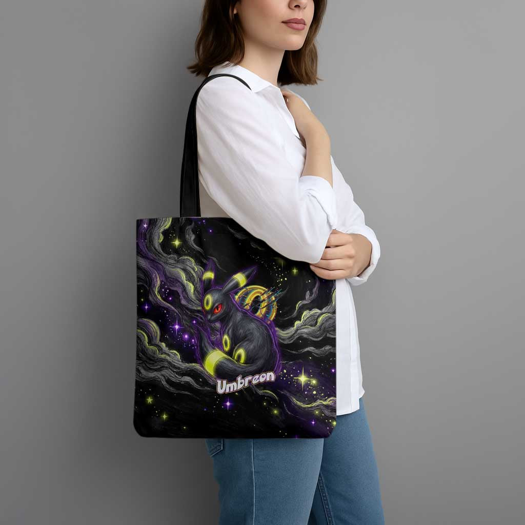 Umbreon Tote Bag Cosmic Neon Galaxy Art