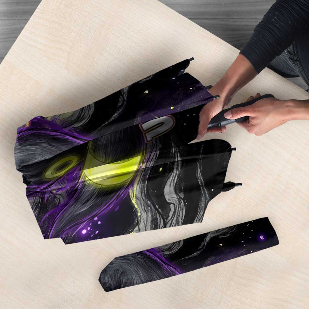 Umbreon Umbrella Cosmic Neon Galaxy Art