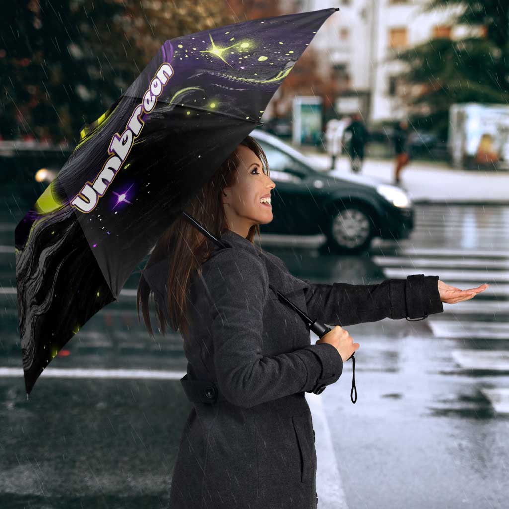 Umbreon Umbrella Cosmic Neon Galaxy Art