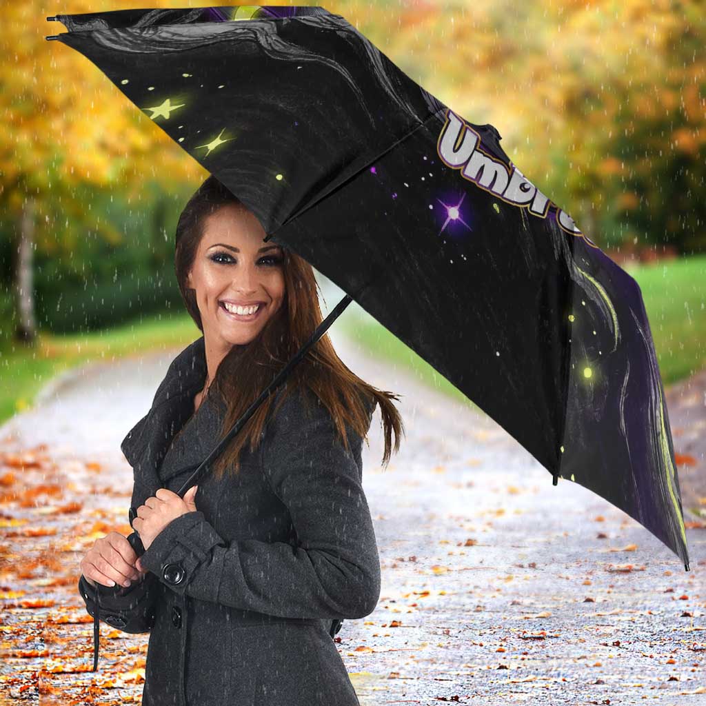 Umbreon Umbrella Cosmic Neon Galaxy Art