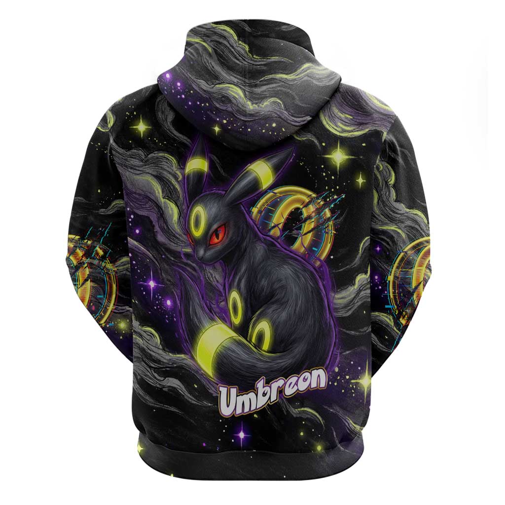 Umbreon Zip Hoodie Cosmic Neon Galaxy Art