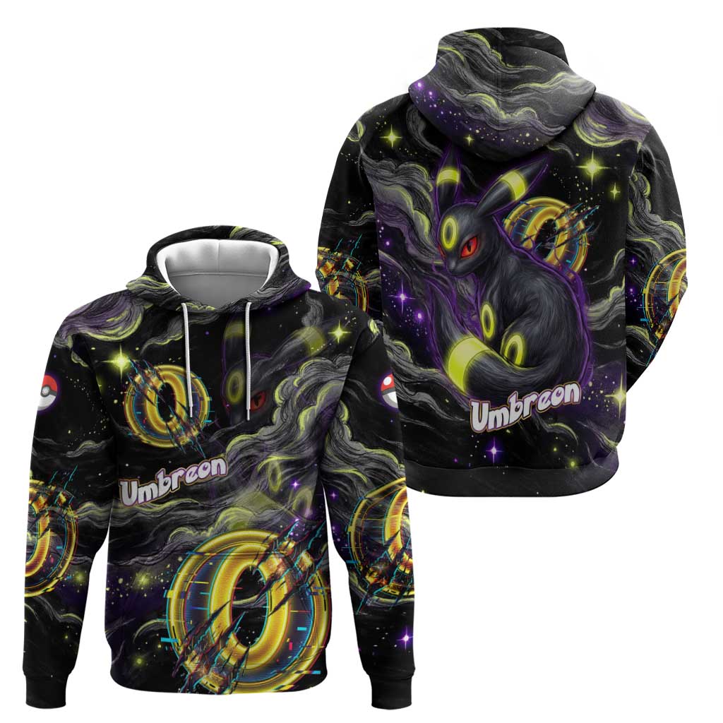 Umbreon Zip Hoodie Cosmic Neon Galaxy Art