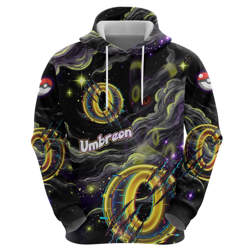 Umbreon Zip Hoodie Cosmic Neon Galaxy Art