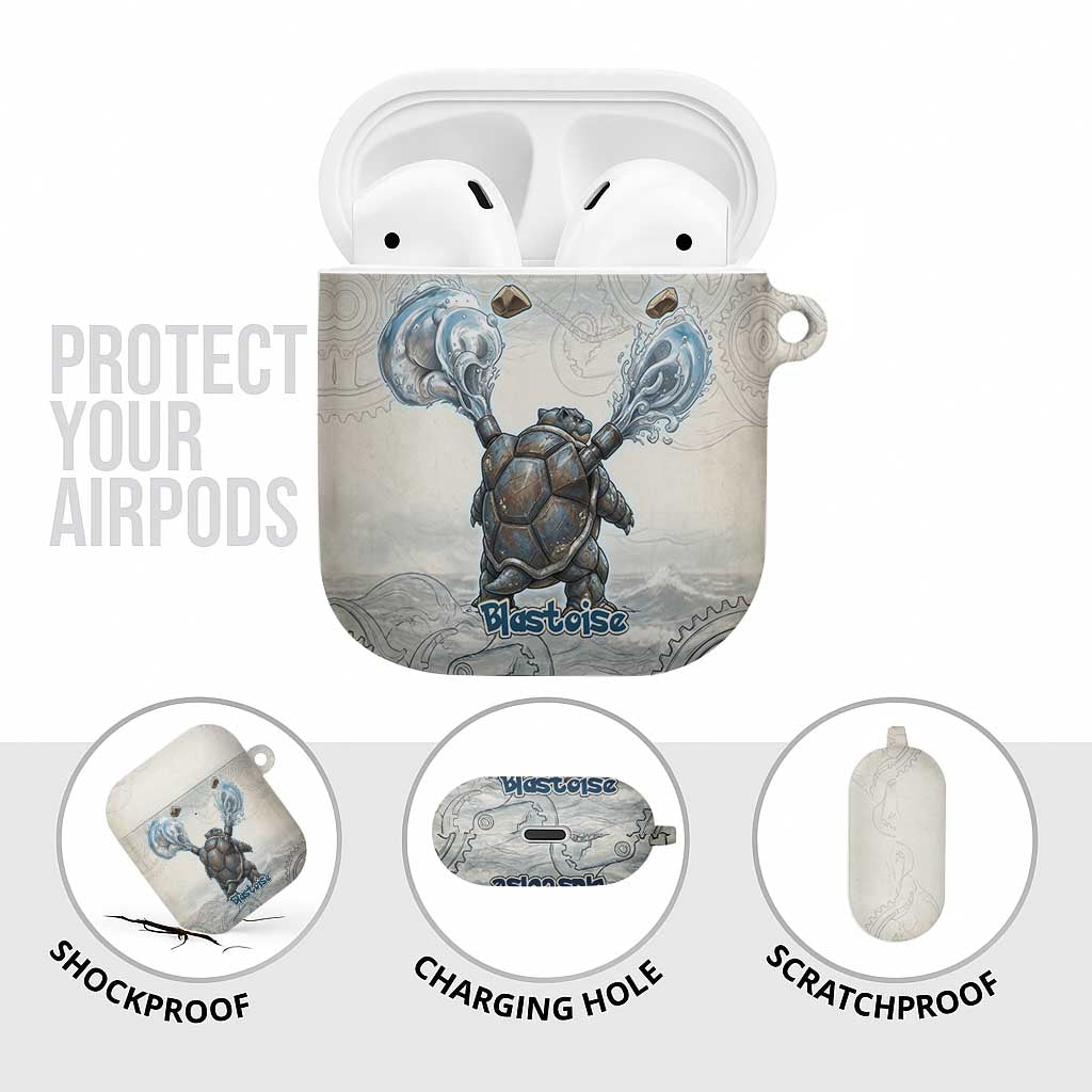 Blastoise AirPods Case Steampunk Mechanical Gear Art