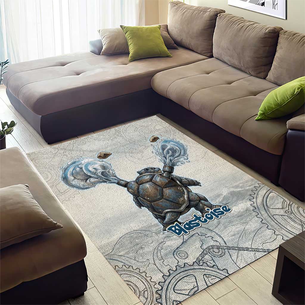 Blastoise Area Rug Steampunk Mechanical Gear Art