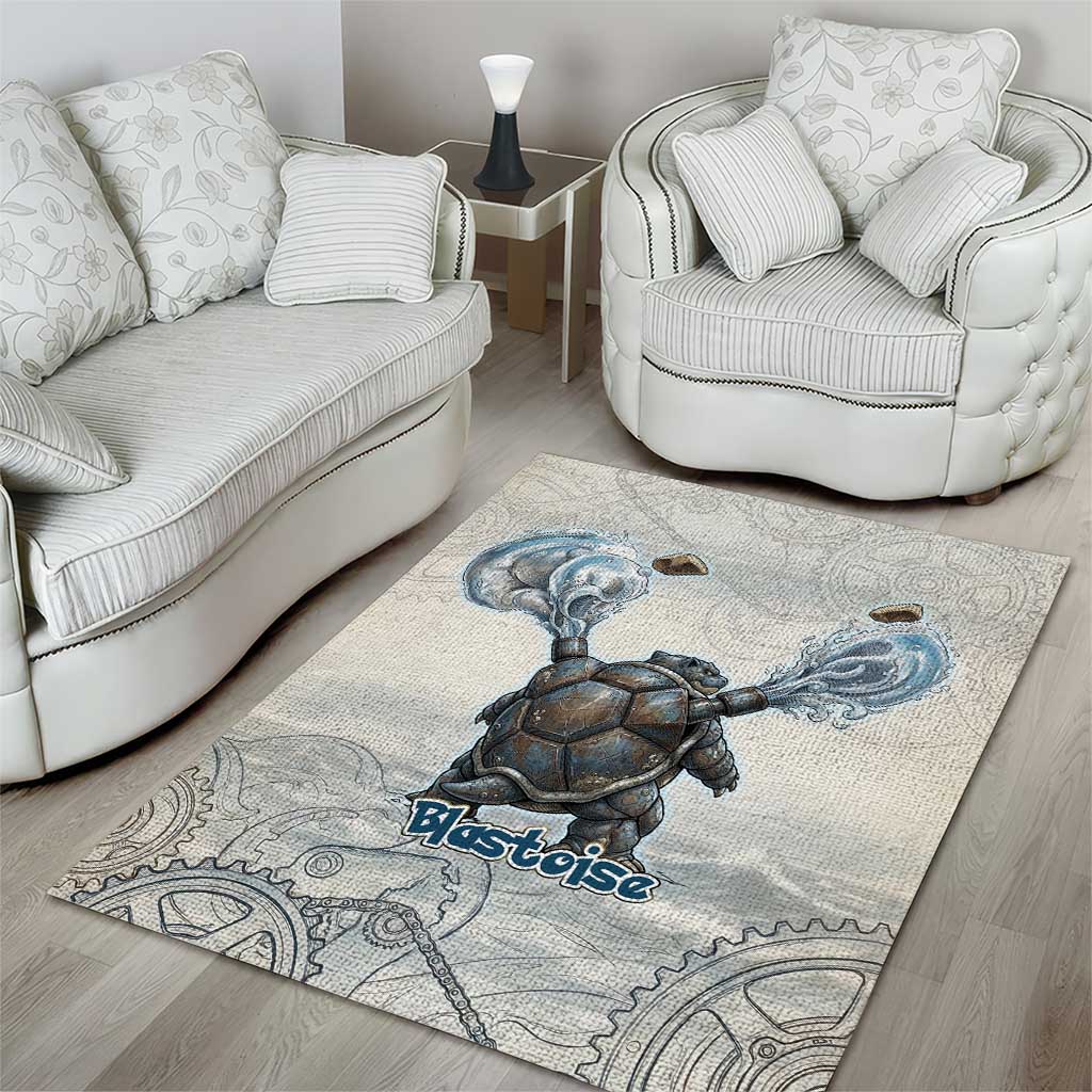 Blastoise Area Rug Steampunk Mechanical Gear Art