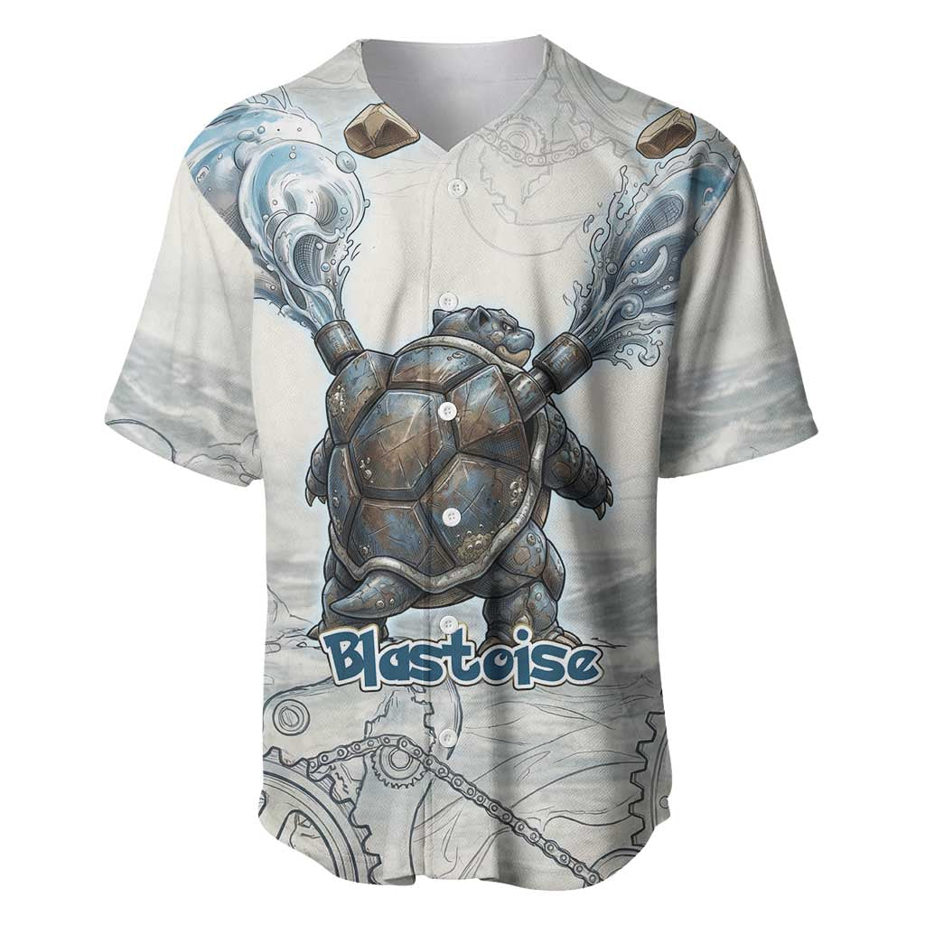 Blastoise Baseball Jersey Steampunk Mechanical Gear Art