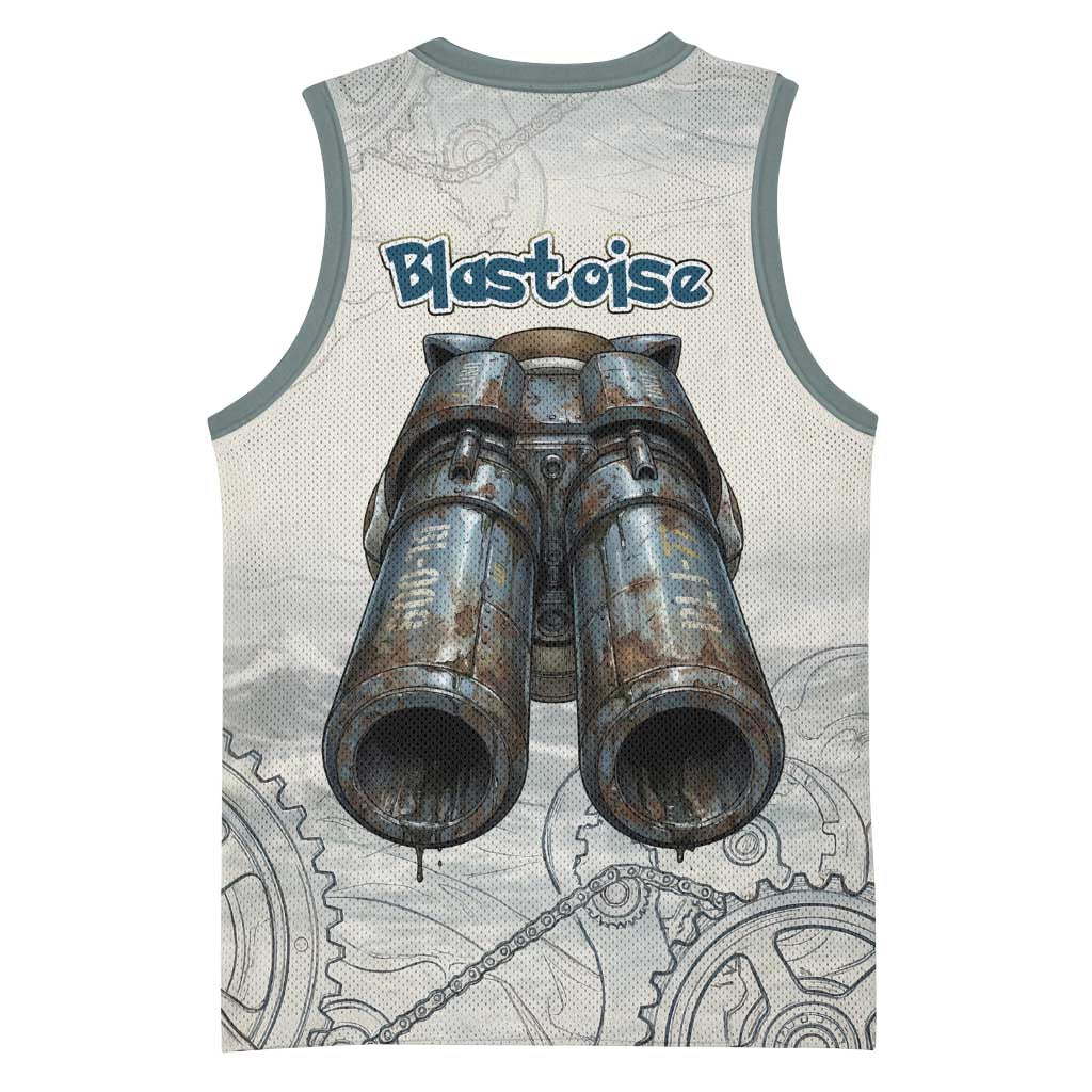 Blastoise Basketball Jersey Steampunk Mechanical Gear Art