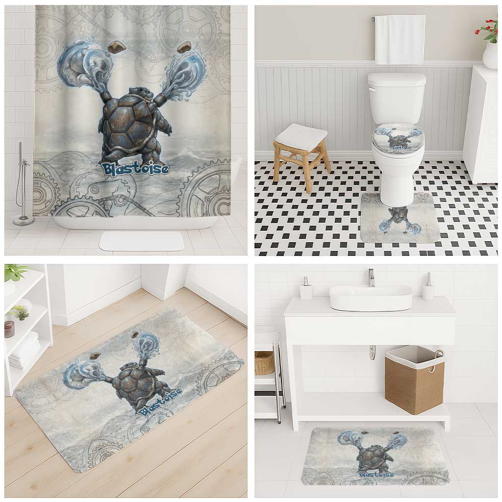 Blastoise Bathroom Set Steampunk Mechanical Gear Art