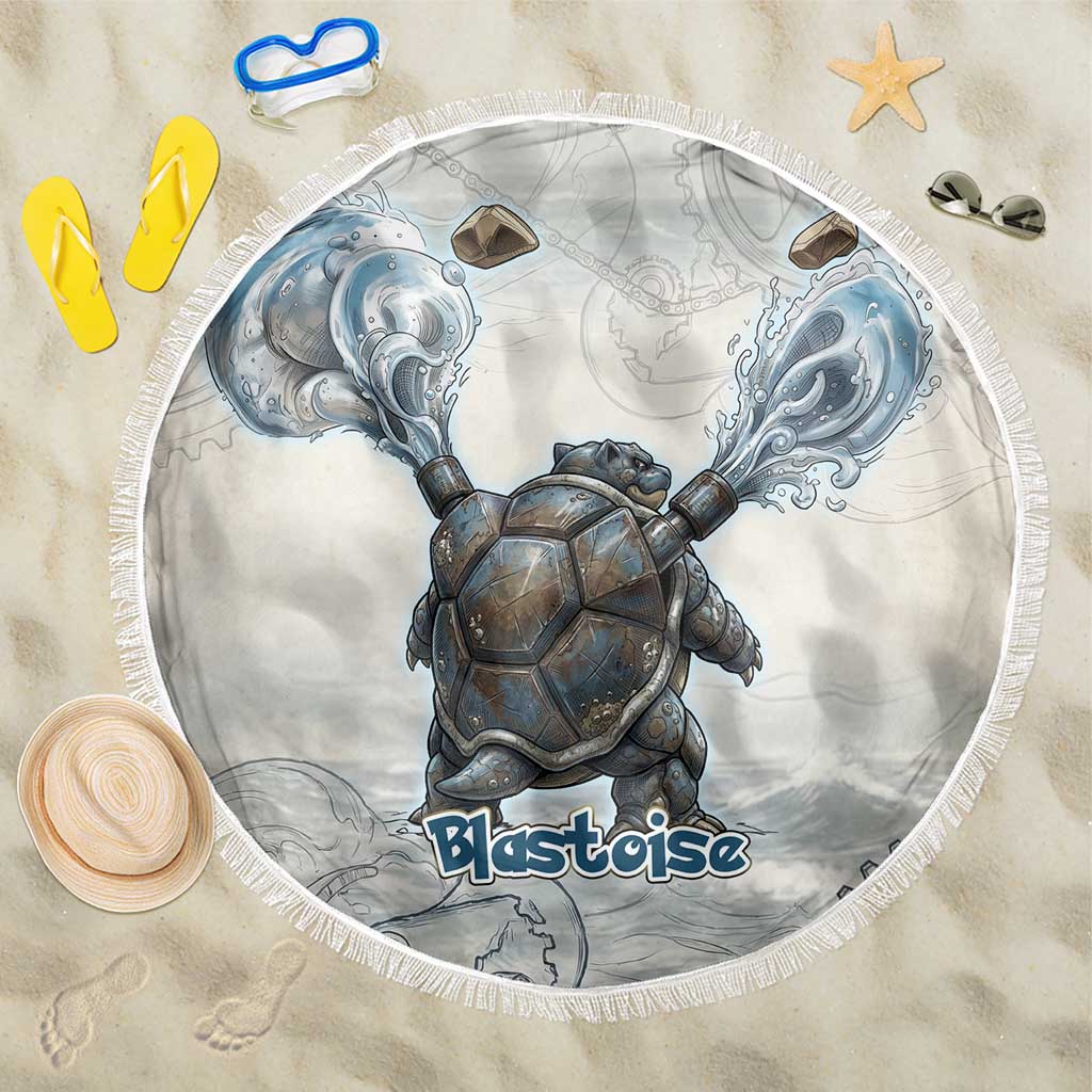 Blastoise Beach Blanket Steampunk Mechanical Gear Art