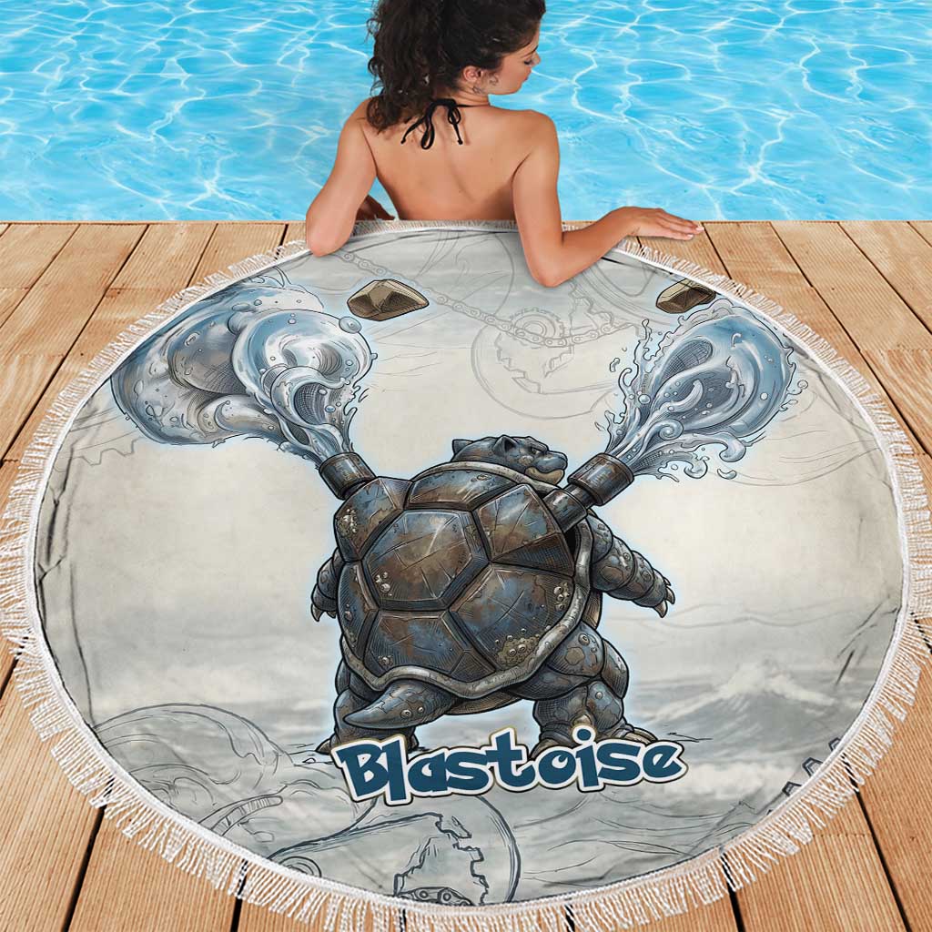 Blastoise Beach Blanket Steampunk Mechanical Gear Art