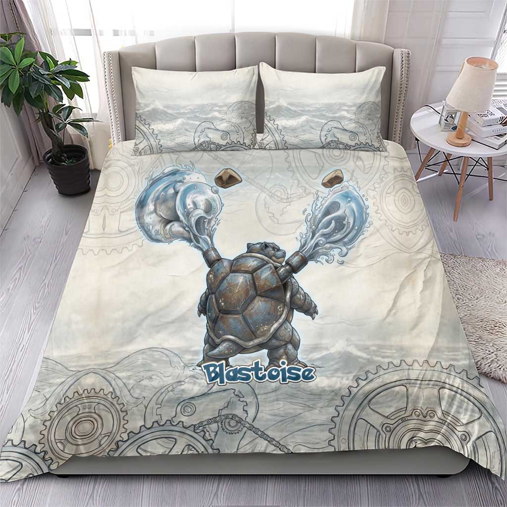 Blastoise Bedding Set Steampunk Mechanical Gear Art
