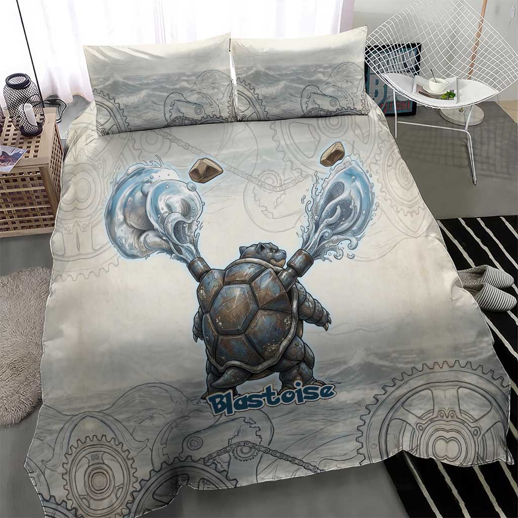 Blastoise Bedding Set Steampunk Mechanical Gear Art