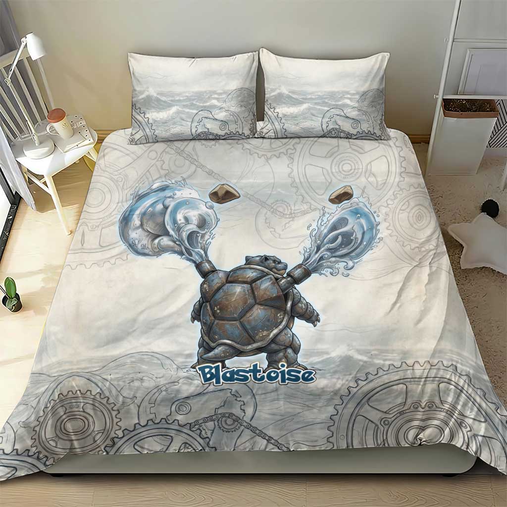 Blastoise Bedding Set Steampunk Mechanical Gear Art