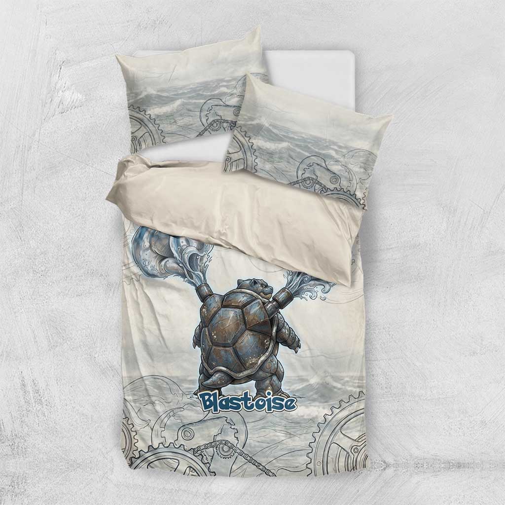 Blastoise Bedding Set Steampunk Mechanical Gear Art