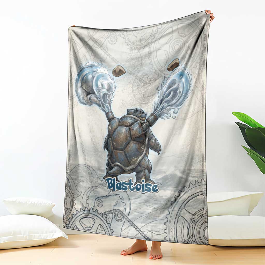 Blastoise Blanket Steampunk Mechanical Gear Art